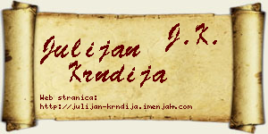 Julijan Krndija vizit kartica